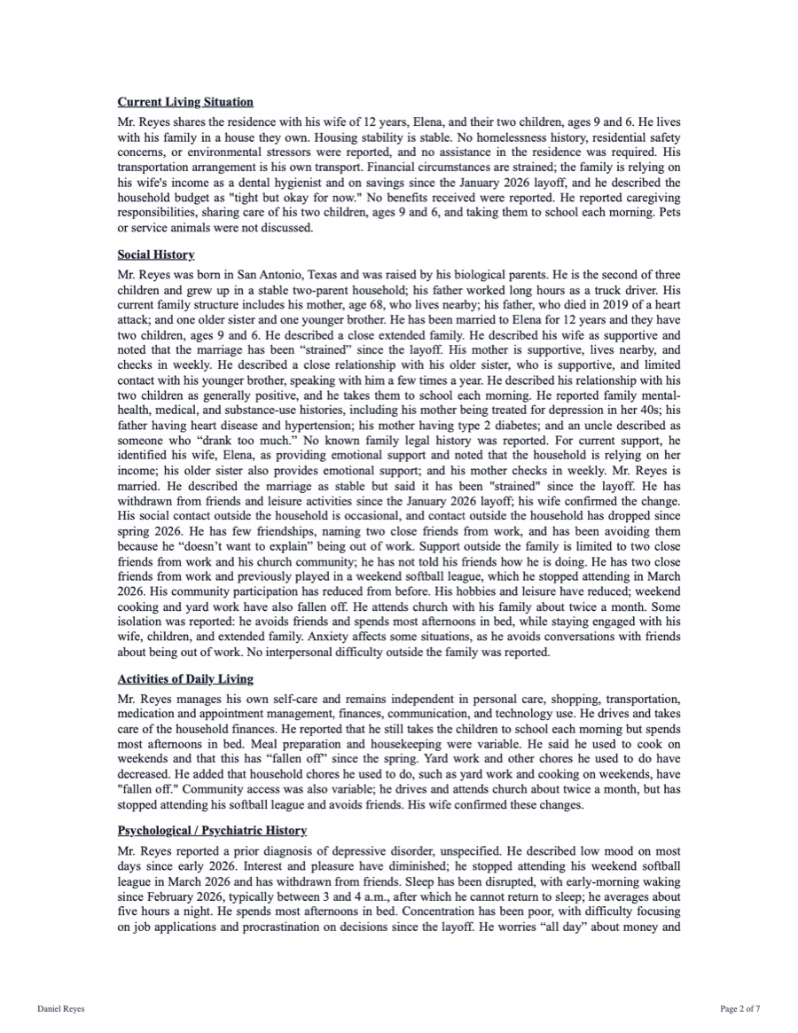 Page 2 of the sample report