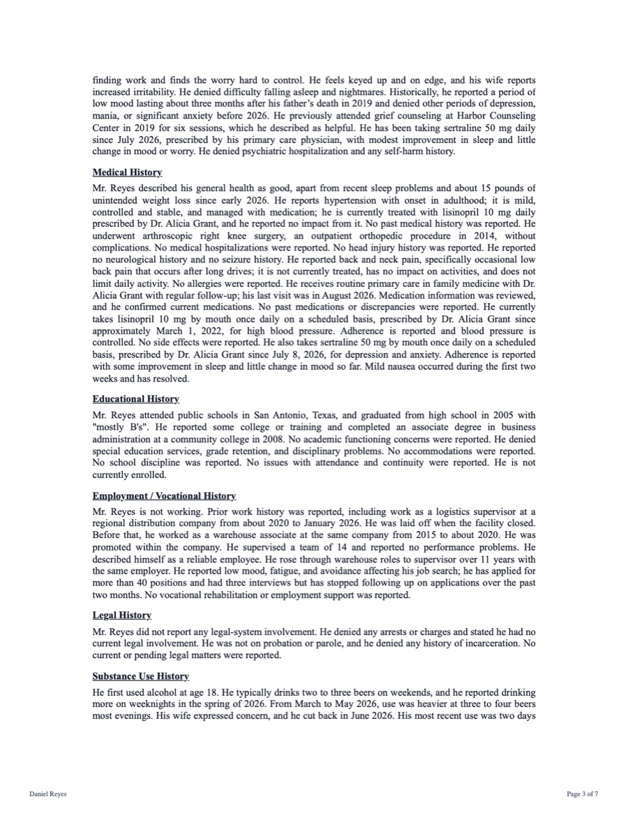 Page 3 of the sample report